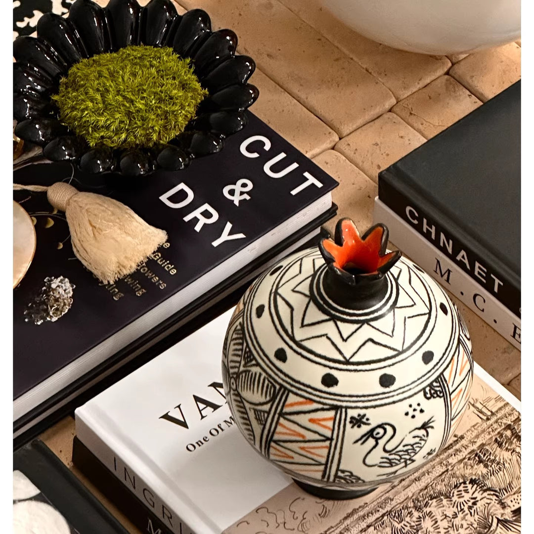 Handmade Decorative Tribal-inspired Earthenware Vase