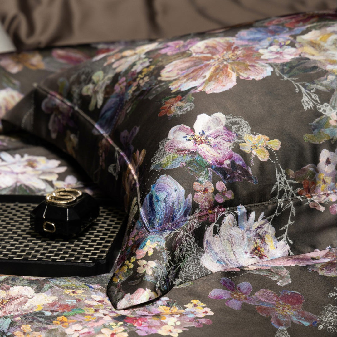Premium Floral-Print Sateen Duvet Cover & Sham Set