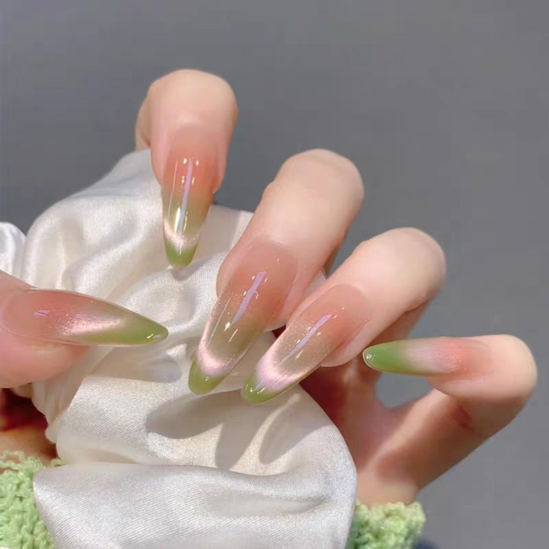 Decorative Long Stiletto Press-On Nails with Floral Designs Stornfield