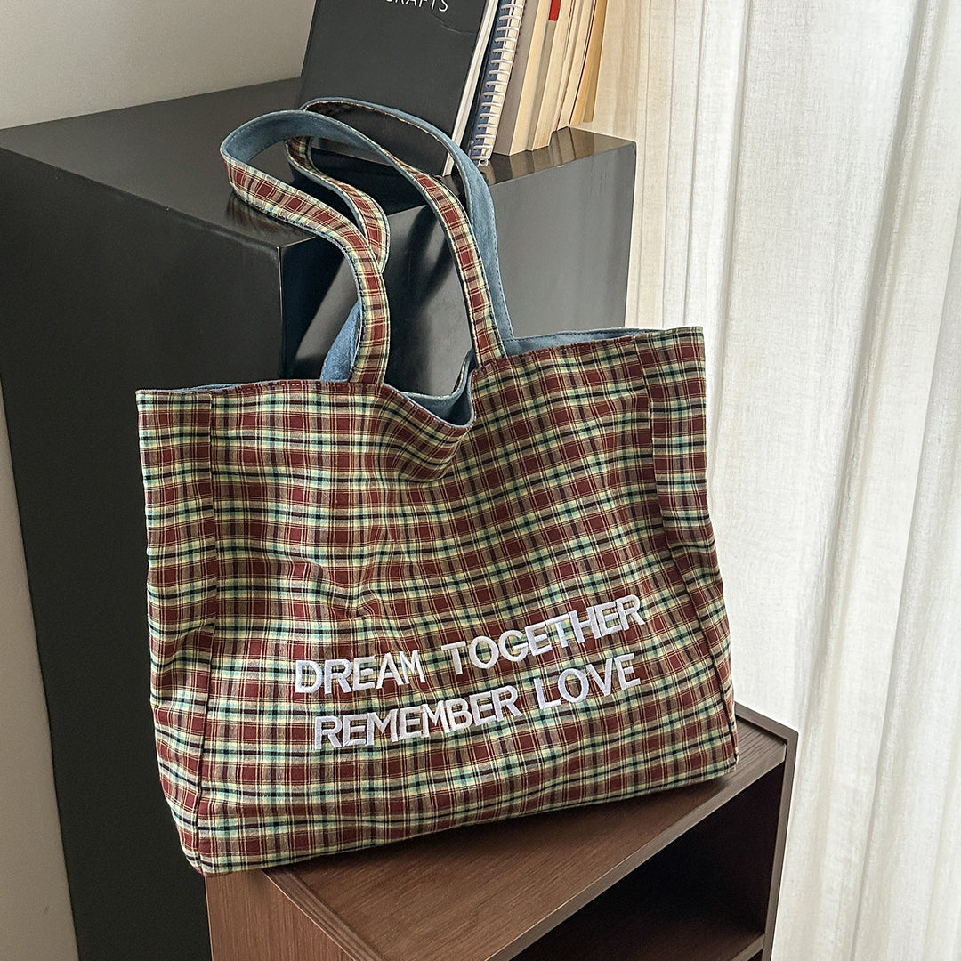 Plaid Patterned Tote Bag Stornfield