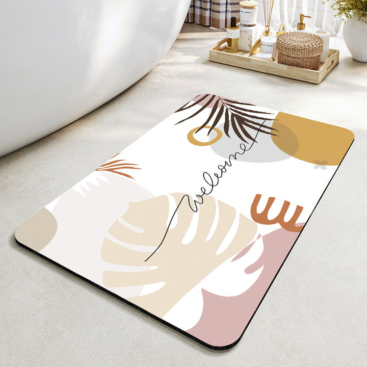 Cheerful Floral Design Indoor Area Mat Stornfield