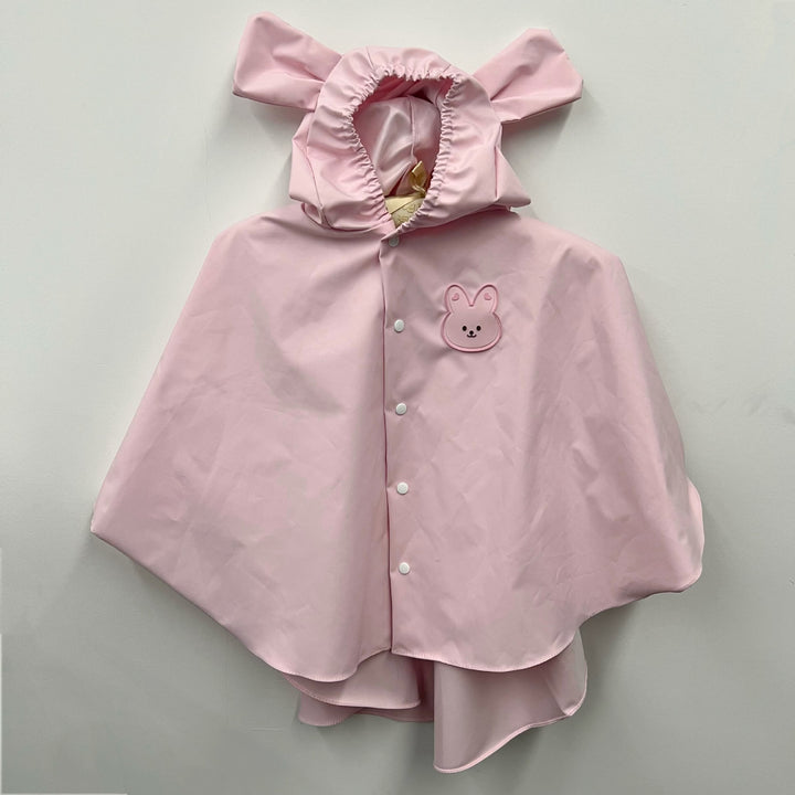 Children's Waterproof Bunny-Eared Hooded Rain Poncho