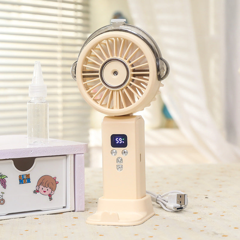 Women Portable Water Sprayer Fan with Digital Control Stornfield