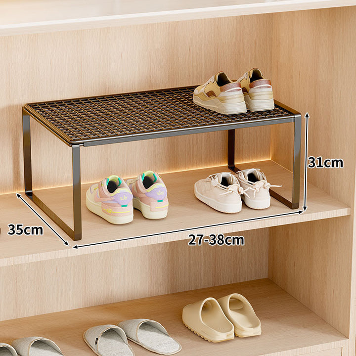Adjustable Expandable Metal Shoe Shelf Organizer