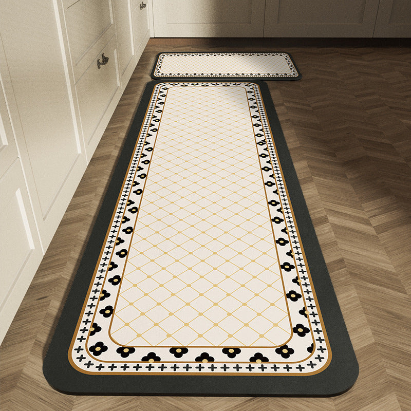 Classic Checkerboard Kitchen Runner Mat