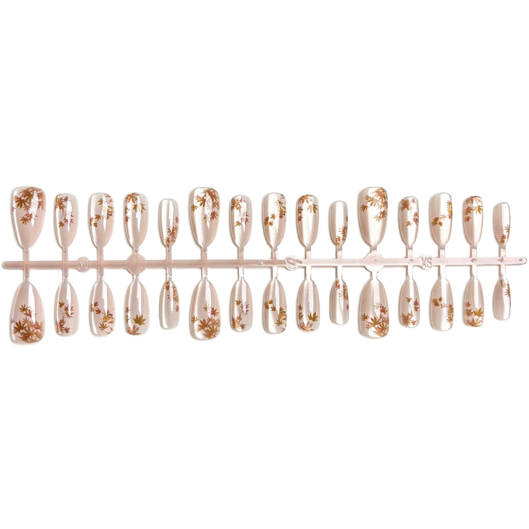 Autumn-Inspired Decorative Press-On Nail Set