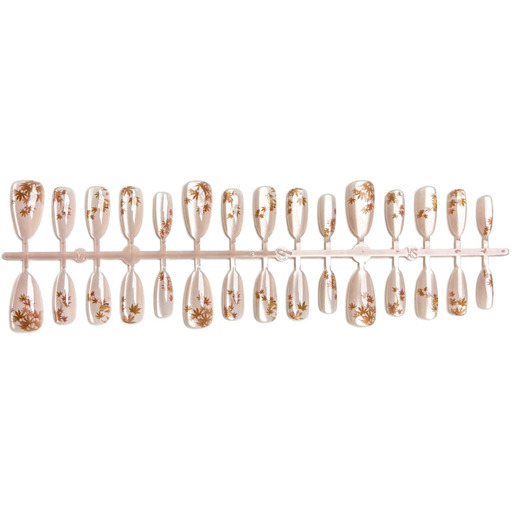 Autumn-Inspired Decorative Press-On Nail Set