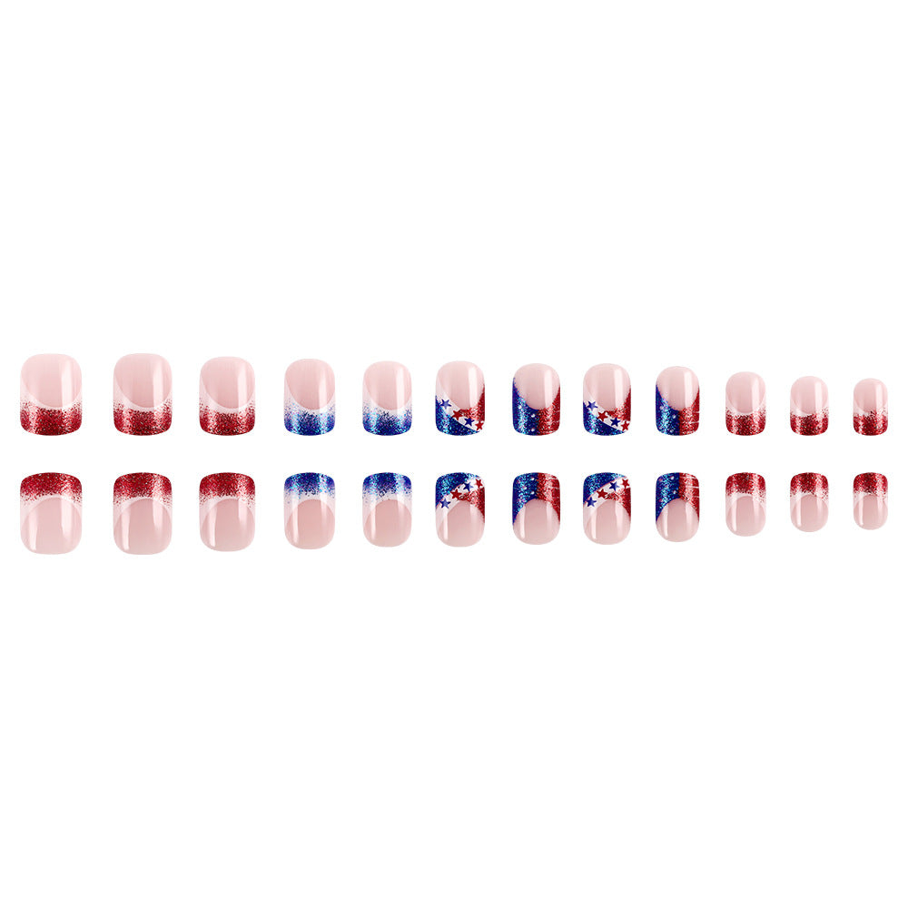 Patriotic Themed Acrylic Press-On Nails Stornfield