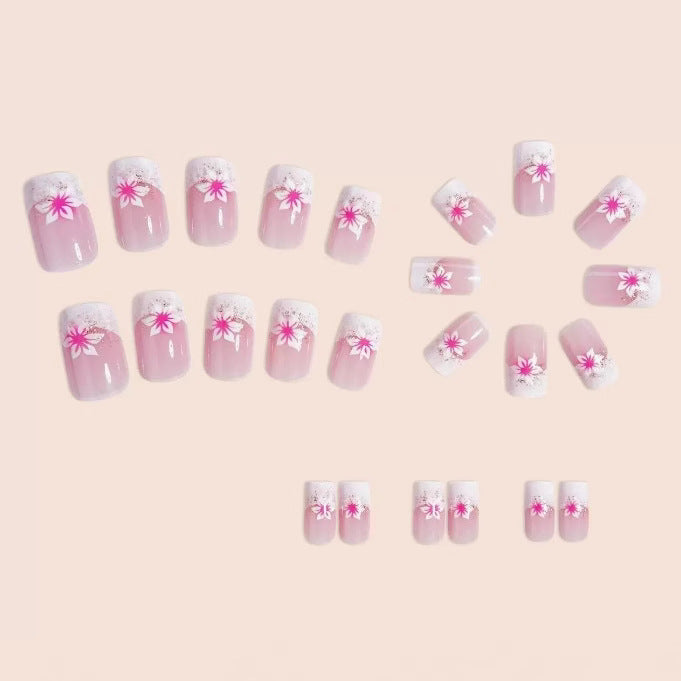 Floral Acrylic Nail Art Enhancements Stornfield