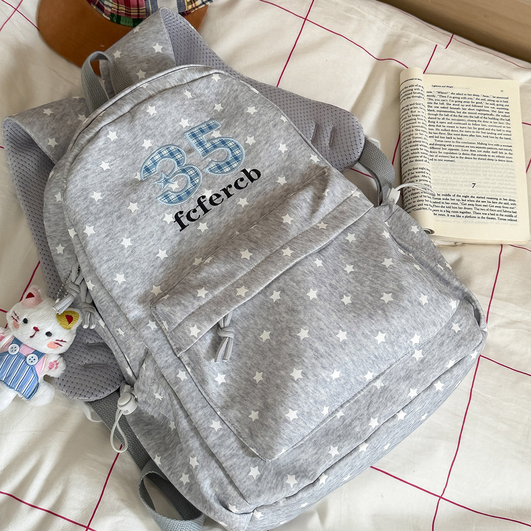 Playful Star-Patterned School Backpack Stornfield