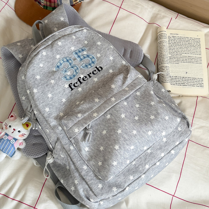 Playful Star-Patterned School Backpack Stornfield