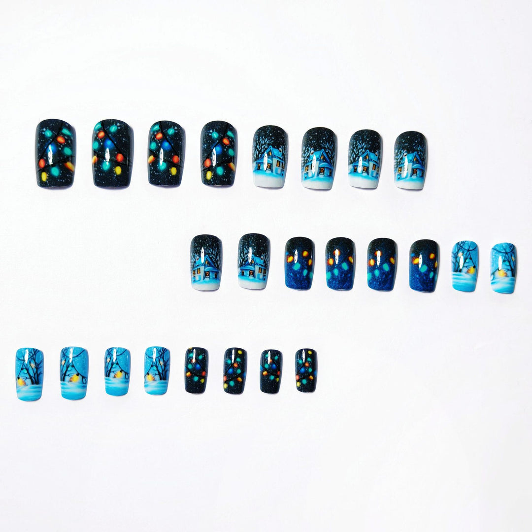 Winter Art Nails with Festive Snow Motif Stornfield