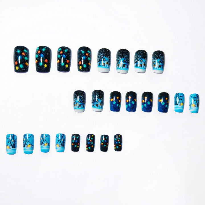 Winter Art Nails with Festive Snow Motif Stornfield