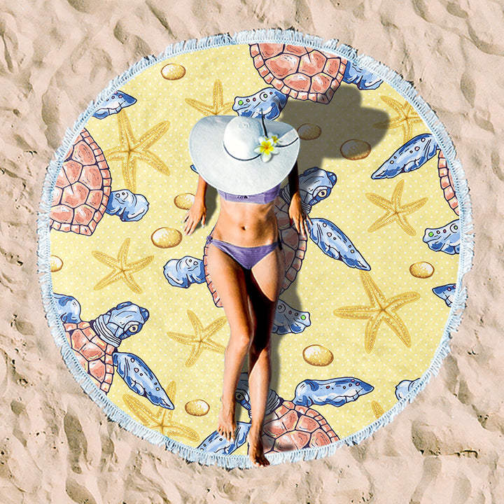 Rundstrand towel with unique sunset design Stornfield