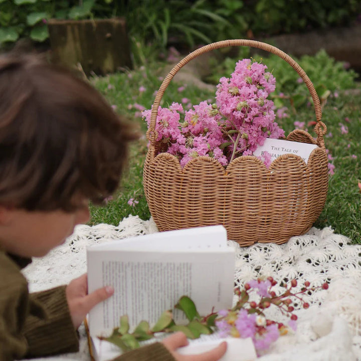 Scalloped Edge Woven Storage Basket Stornfield