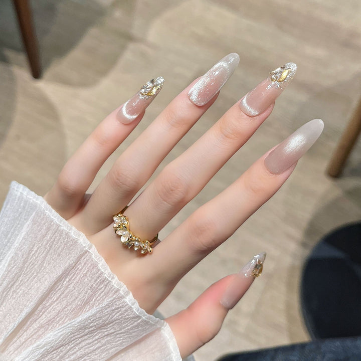 Glitter-Embellished Press-On Nail Extensions Stornfield