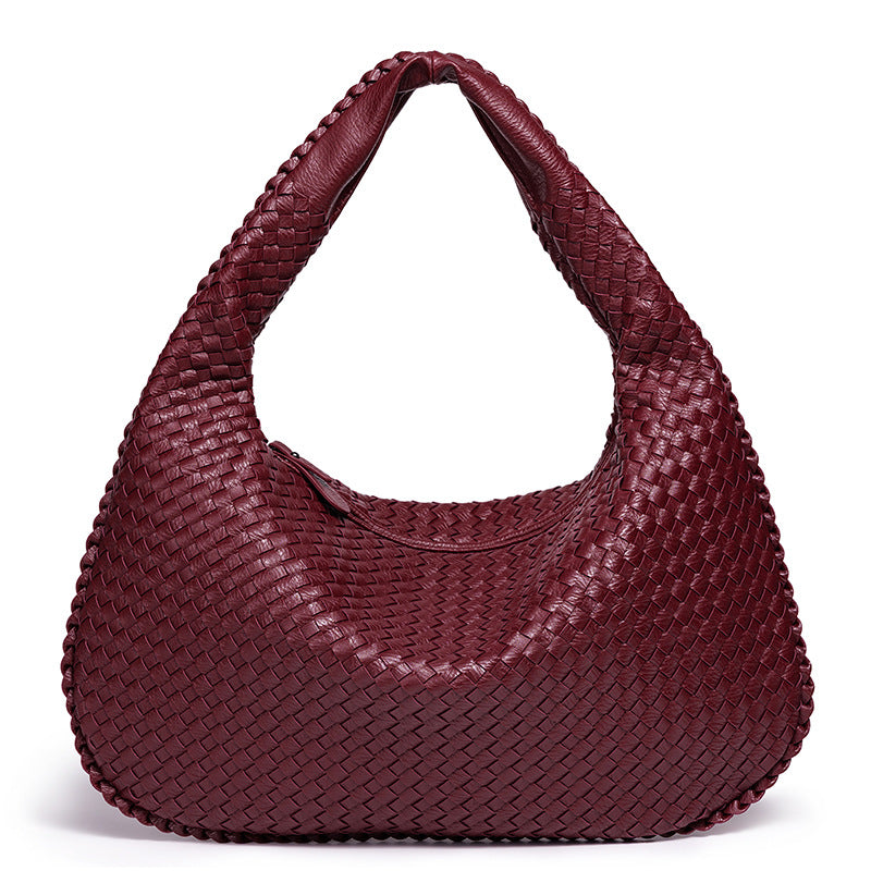 Handcrafted Woven Leather Hobo Bag Stornfield