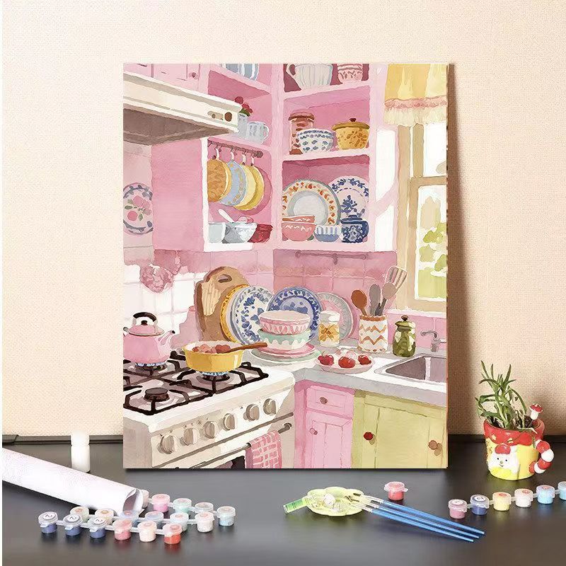 DIY Kitchen Scene Paint by Numbers Canvas Art Stornfield