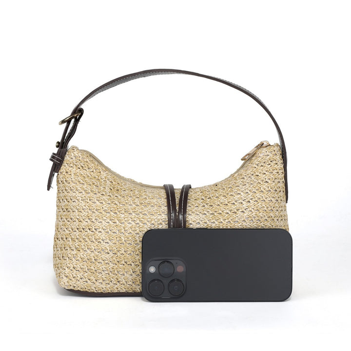 Textured Woven Shoulder Bag