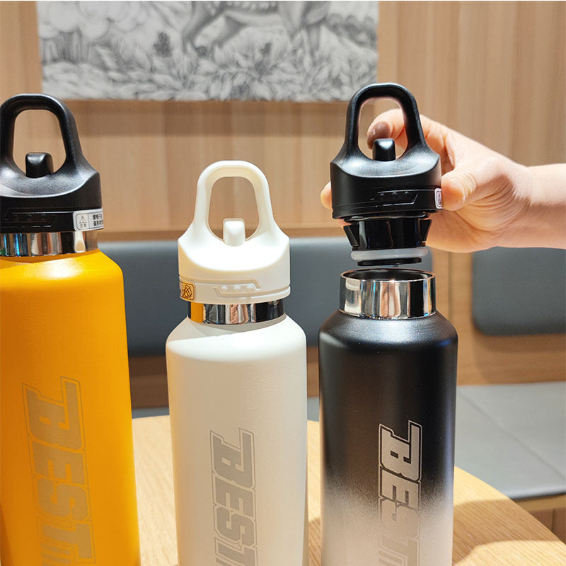 Women's sustainable stainless steel water bottle with leak-proof lid and handle Stornfield