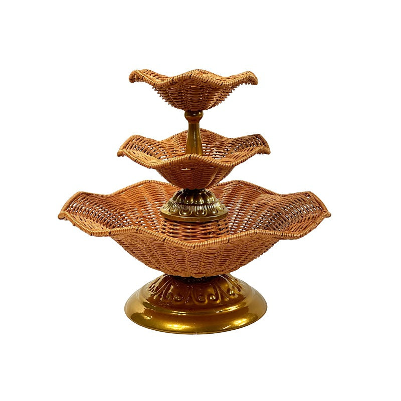 Women's elegant tray stand made of woven material Stornfield