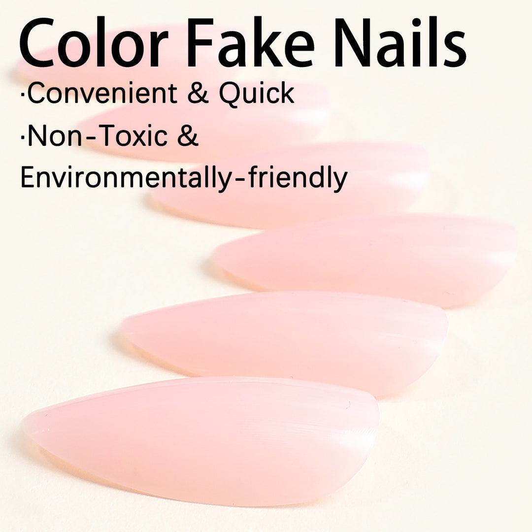Artificial nail set with high-gloss finish and shimmering decorations Stornfield