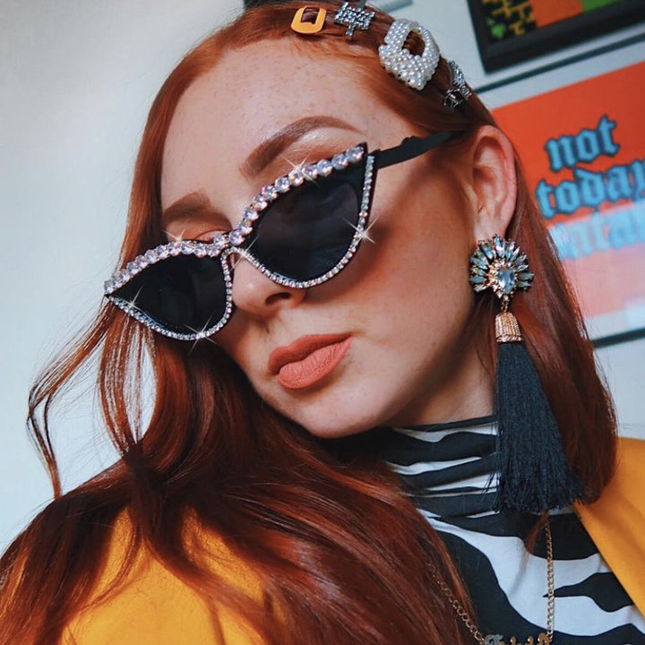 Women's Cat-Eye Sunglasses with Sparkling Rhinestones Stornfield