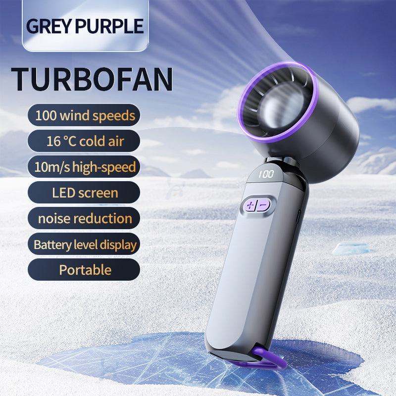 Women's Portable Turbo Cooling Fan with LED Display and Noise Reduction Stornfield