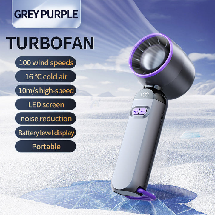 Women's Portable Turbo Cooling Fan with LED Display and Noise Reduction Stornfield