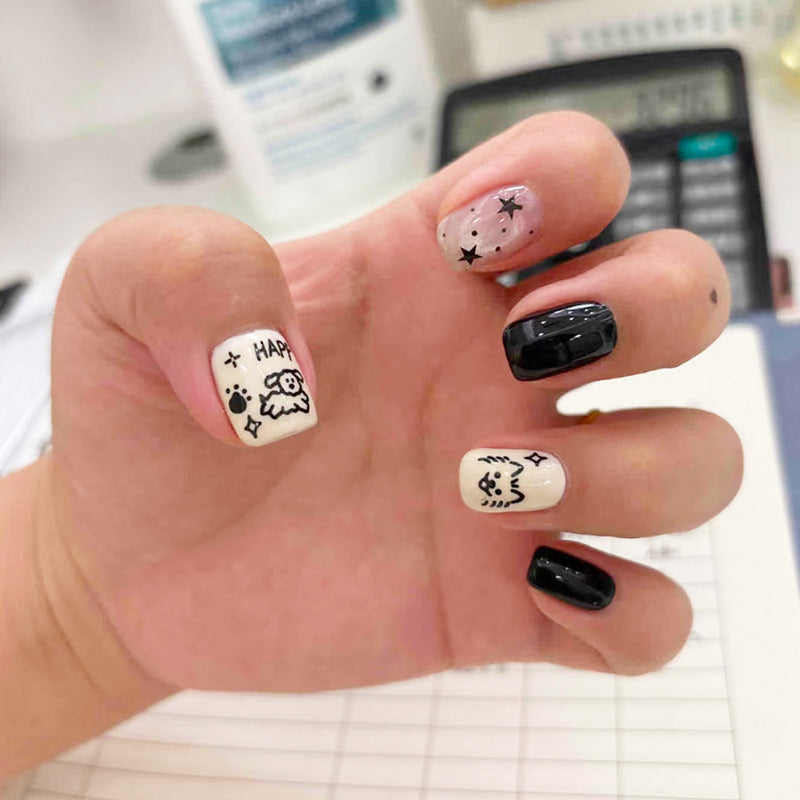 Elegant French Tip Press-On Nail Set Stornfield