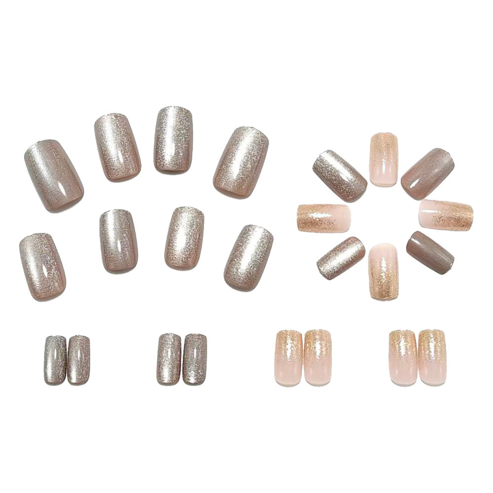Elegant Artificial Nails with Glitter Accents Stornfield