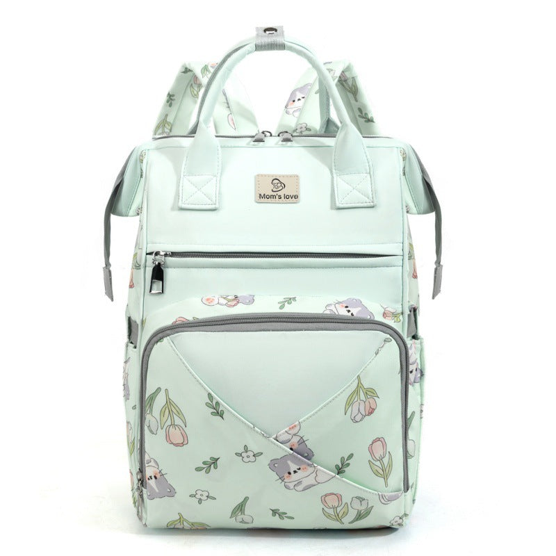 Playful Floral Print Diaper Backpack Stornfield