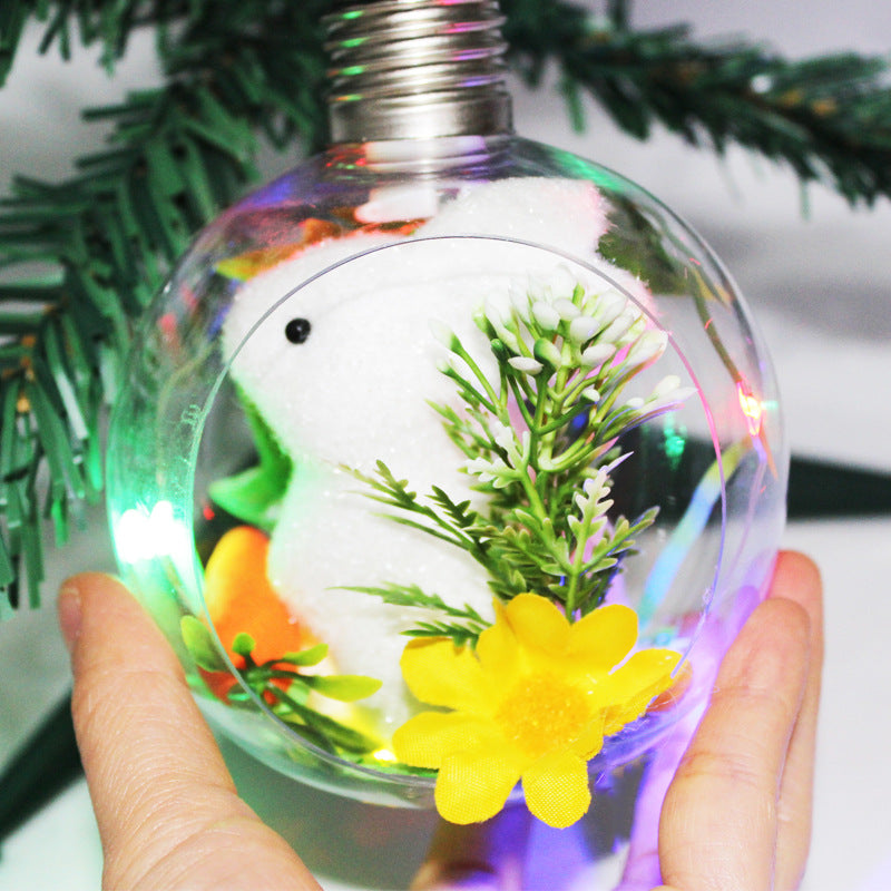 Festive Holiday Ornament with Bunny Figurine Stornfield