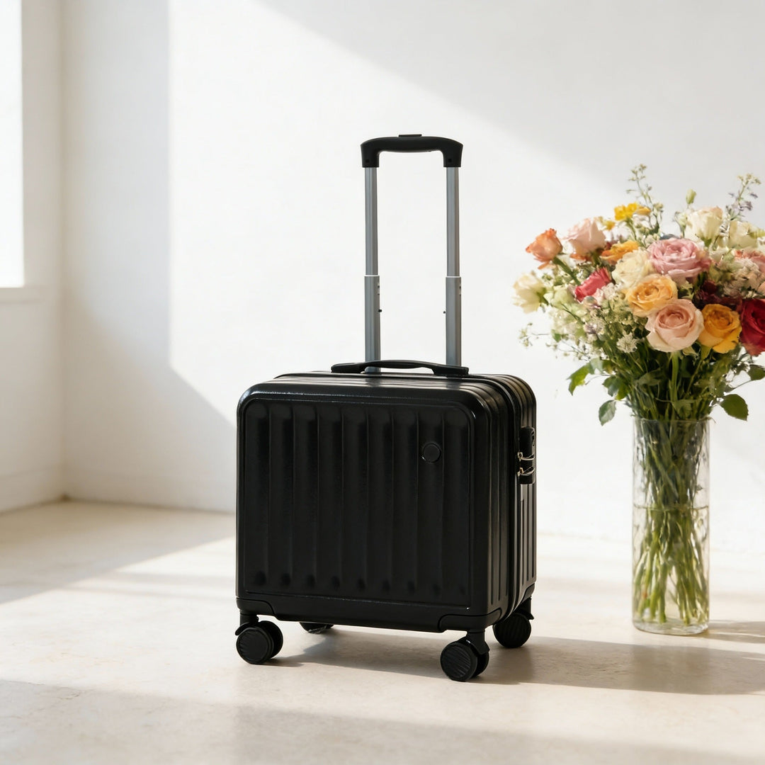 hardshell carry-on suitcase with telescopic handle and 360 degree spinner wheels Stornfield