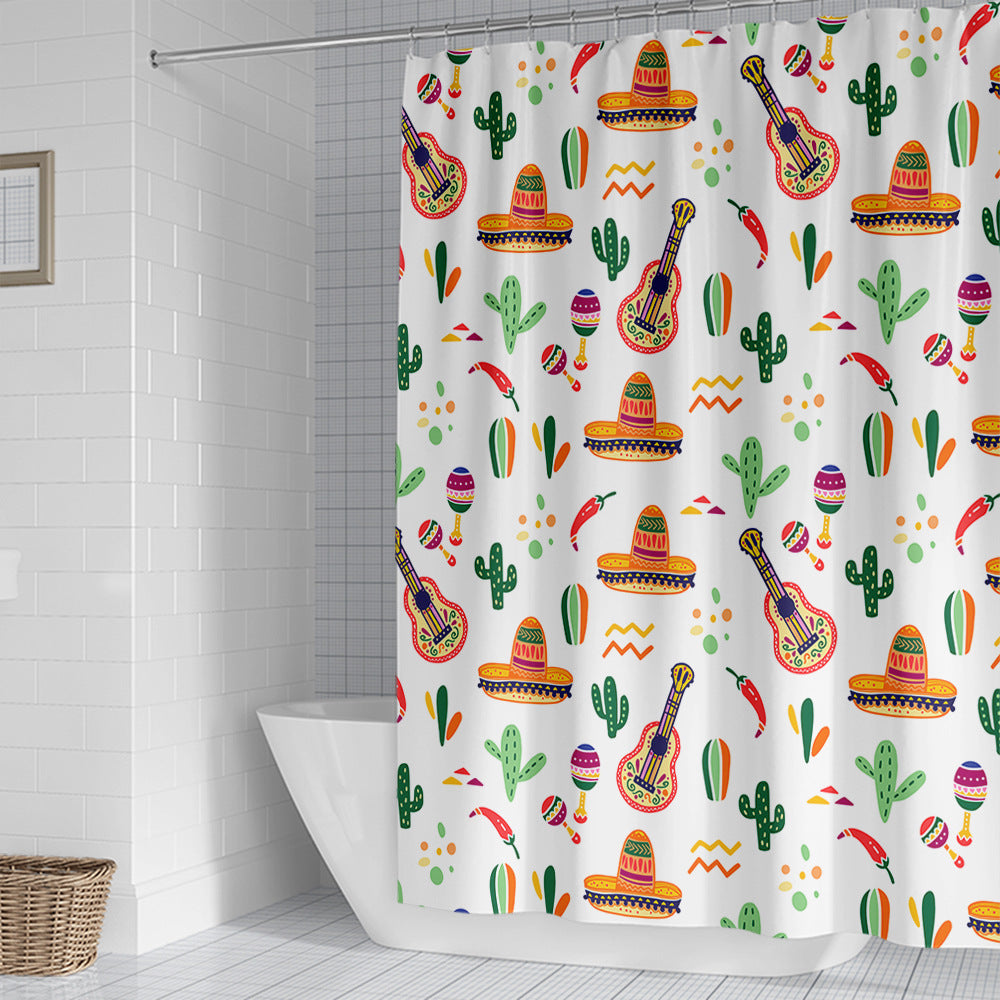 Coffee-Themed Shower Curtain Stornfield