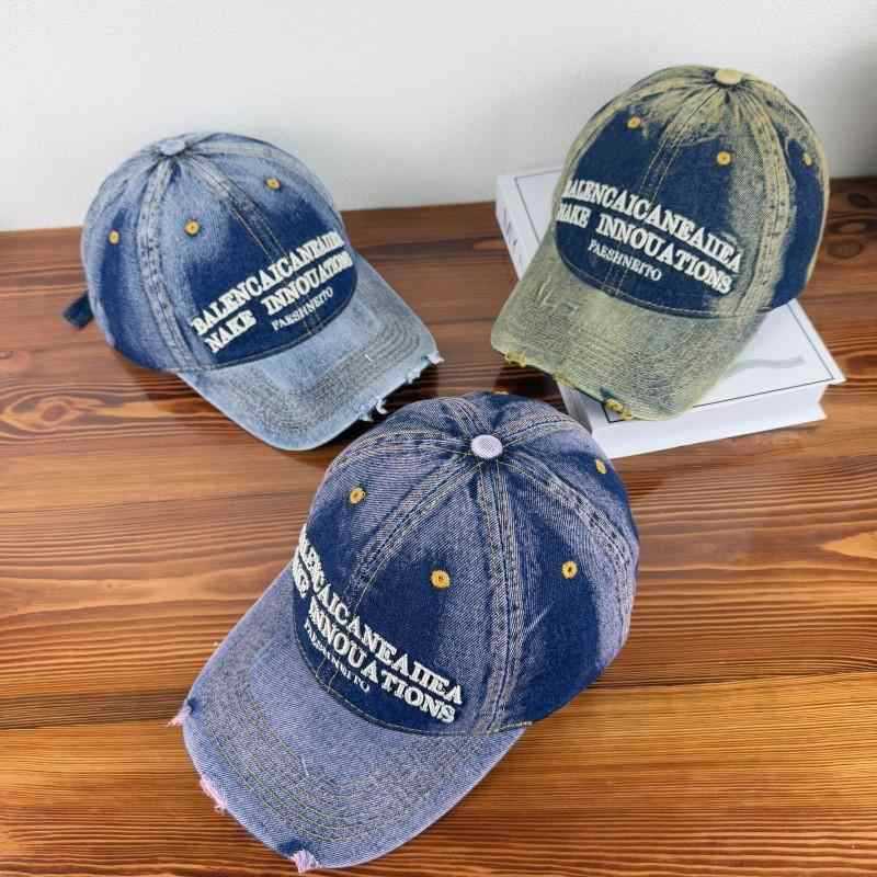 Unisex Vintage-Inspired Distressed Denim Baseball Cap Stornfield