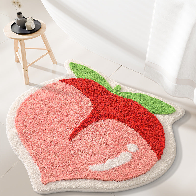 Playful Fruit-Shaped Bath Rug