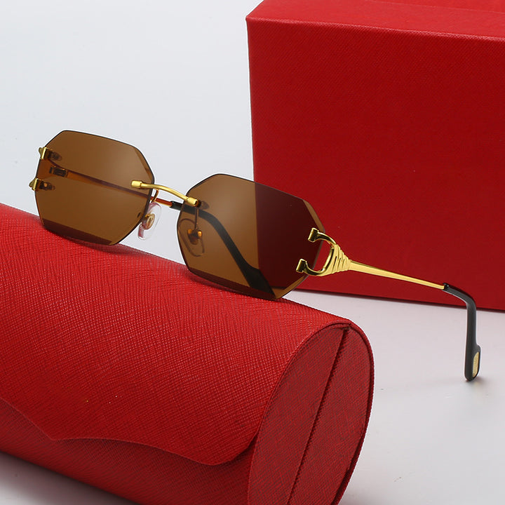 Ladies modern octagon sunglasses with stylish metal frame and polarized lenses Stornfield