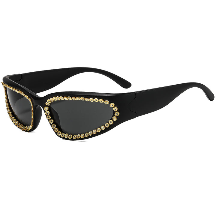 Women’s fashionable sunglasses with glamorous crystal frame Stornfield