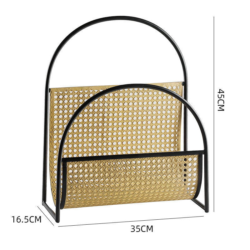 Unisex Elegant Magazine Holder with Artistic Weaving Structure Stornfield