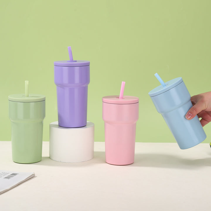 Unisex Insulated Drinking Cup with Dust Protection Lid and Straw Stornfield