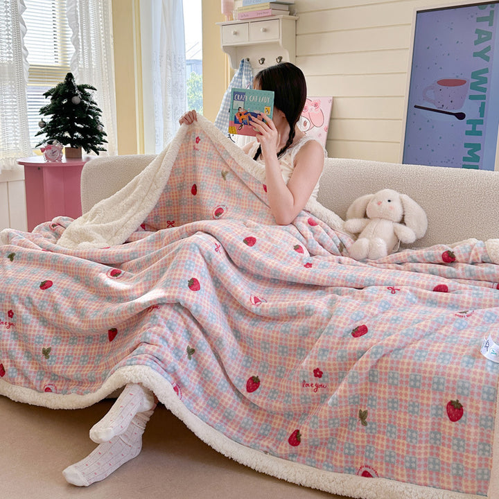 Cozy Cartoon-Themed Plush Blanket