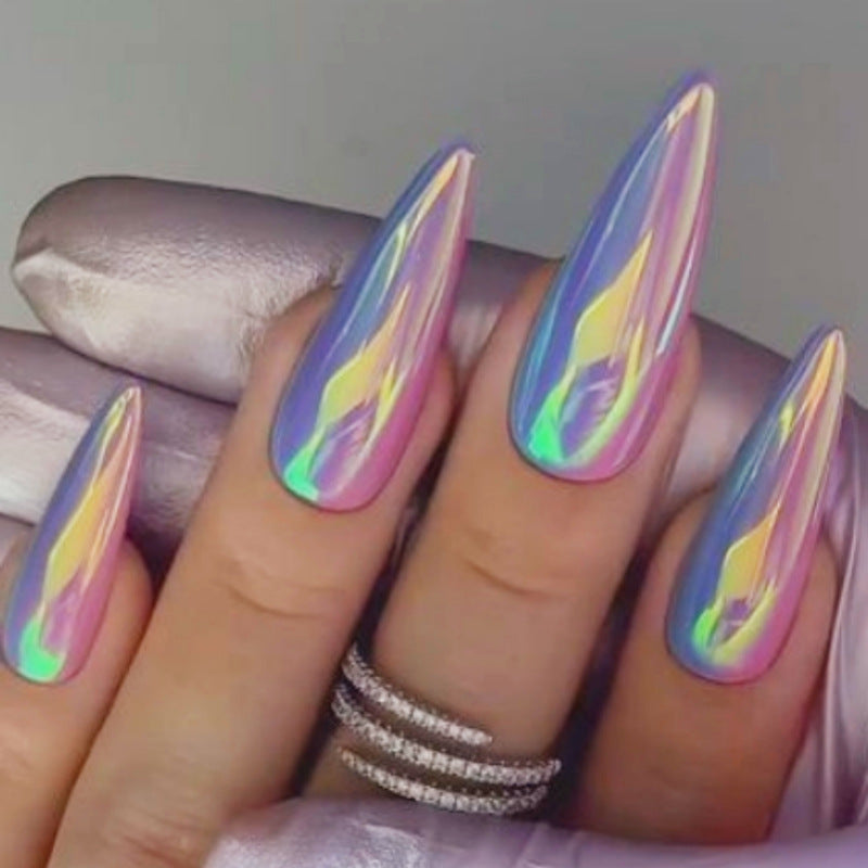 Premium Glossy Long Press-On Nails Stornfield