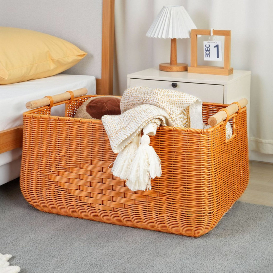 Versatile Rectangle Woven Storage Basket Stornfield