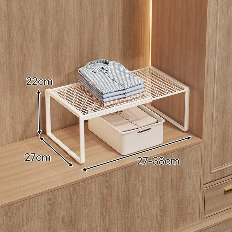 Adjustable Mesh Shelf Riser for Closet Countertop and Cabinet
