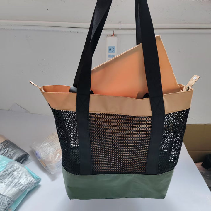 Airy Beach Bag with Large Storage and Mesh Design Stornfield