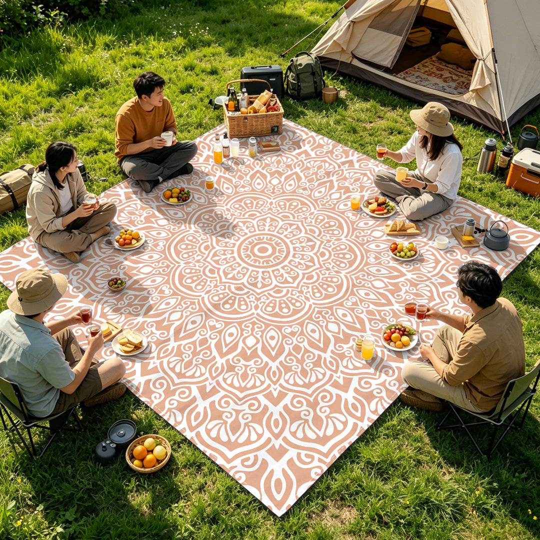 Mandala Design Beach Mat Stornfield