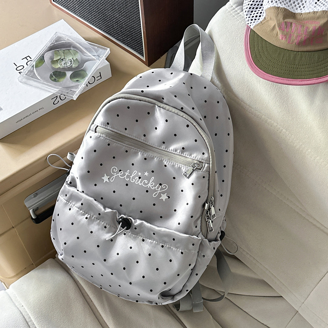Lightweight Polka Dot Patterned Backpack Stornfield