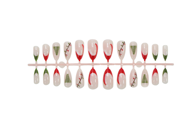 Artificial nail set with elegant Christmas motifs Stornfield