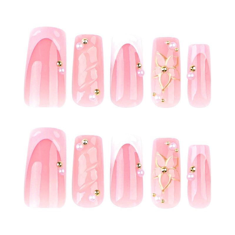 Artistic Floral Design Press-On Nail Art Stornfield